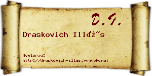 Draskovich Illés névjegykártya